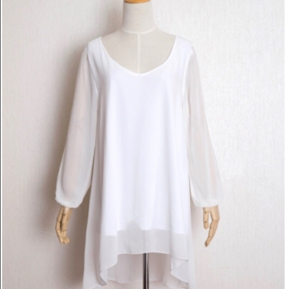 White long sleeve dress